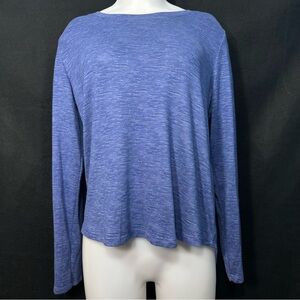 Women's L Blue Crew Neck Sleep Shirt New with Tags - Jaclyn Intimates